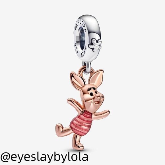 Pandora Disney Winnie the Pooh Piglet Dangle Charm - Picture 1 of 5